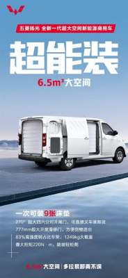 新能源汽车货车(五菱杨光65m3超大空间新能源货车来了一次性可装9张床垫)